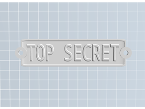 secret badge plate 3d print model - Mito3D