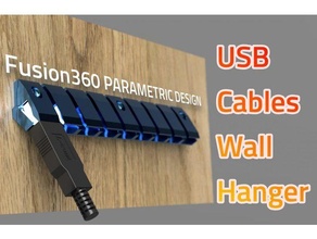 3dprinted USB cables percha 3d print model - Mito3D