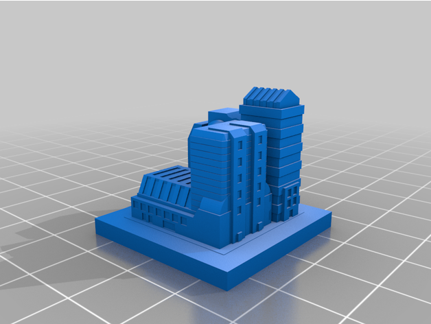 greeblecity cyberpunk scifi Quartiere piccolo greeblecitycyberpunk 3D print model - Mito3D