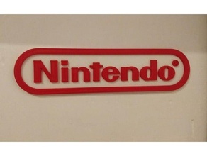 Logo Nintendo rot 3d print model - Mito3D
