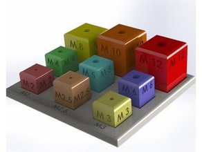 métrica batendo guia quadra conjunto mão Ferramentas toque ferramenta 3d print model - Mito3D