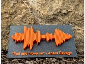 waveform adam savage audio wave 3d print model - Mito3D