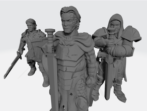 revenants 28mm curse strahd dnd dungeons dragons fighter knight paladin pathfinder revenant rpg undead zombie 3d print model - Mito3D