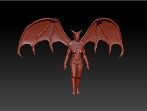 kadın iblis isimli Sevilen 28mm masaüstü oyunlar dnd şeytan minyatür succubus 3d print model - Mito3D