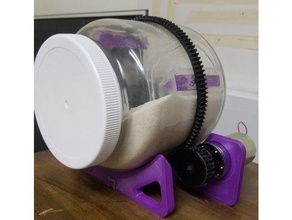 rotary tumbler polisher designproject ender 3 engineering homemade pla polish solidworks 3d print model - Mito3D