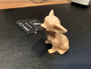 poly chihuahua sd microsd titulaire soutien 3d print model - Mito3D
