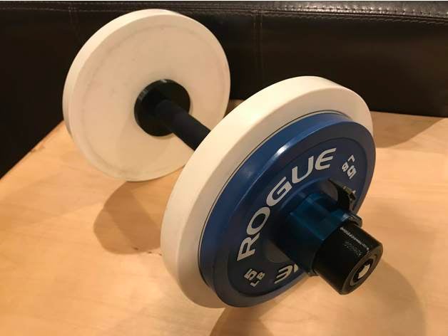 loadable dumbbell weightlifting technique bar crossfit 3D print model - Mito3D