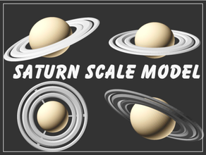 Saturno escala modelo llavero ornamento planeta espacio 3d print model - Mito3D