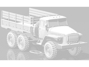 1 285 Ural 4320 kamyon 6mm Rusça sovyet masaüstü savaş oyunları 3d print model - Mito3D