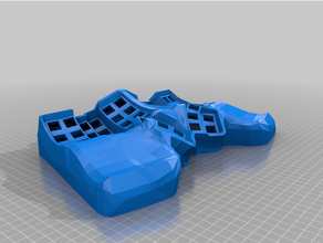 dactyl manuform - joined wristrests dactyl-manuform 3d print model - Mito3D