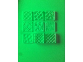preenchimento teste cubo 3d print model - Mito3D