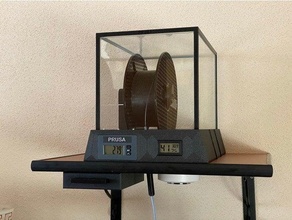 Filament trocken Box Rahmen Trockner Halter Unterstützung leiten Spule Glas Hygrometer Polaroidkamera präzise Prusa Thermometer 3d print model - Mito3D