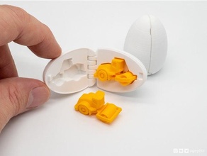 sorpresa uovo 12 minuscolo Steamroller Pasqua print in place printinplace calza test resistenza 3d print model - Mito3D