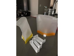 drying stand rezip reusable storage bag 3d print model - Mito3D