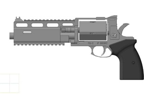 rsh-12 toy replica gun pistol revolver 3d print model - Mito3D