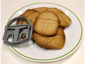 mando helmet cookie cutter 3d print model - Mito3D