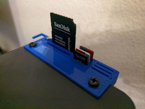 monoprice select mini v2 rear panel tool mount allen key micro sd card holder mpsm 3d print model - Mito3D