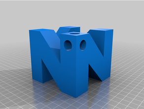 n64 cubo portachiavi buco 3d collezionabile decorazione nintendo 64 retrò 3d print model - Mito3D