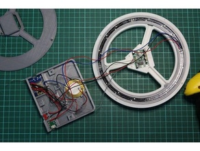 conduziu relógio ws2812 neopixel alarme futurista hcsr501 anel piezo wemos d1 mini 3d print model - Mito3D