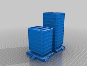 6mm office tower 3b - hexed hexless american mecha epic scale hex terrain mech modern skyscraper building tabletop gaming wargame wargaming 3d print model - Mito3D