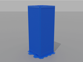 6mm office tower 7a - hexed hexless american mecha epic scale hex terrain mech modern skyscraper building tabletop gaming wargame wargaming 3d print model - Mito3D