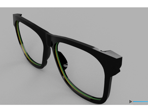 sunglasses frame 57x18x140 glasses glass 3d print model - Mito3D