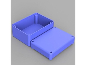 regolare scatola coperchio 4 vite buchi elettronica allegato titolare supporto progetto 3d print model - Mito3D
