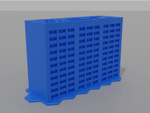 6mm residential tower 4a - hexed hexless 3d print model - Mito3D