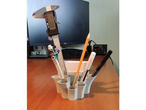 pencil holder honeycomb support pencilholder case cup pen post-it supportless 3d print model - Mito3D