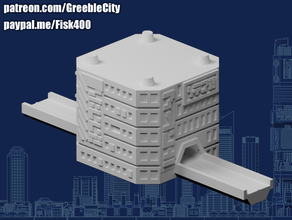 Greeblecity cyberpunk modular carretera red ciudad verde 3d print model - Mito3D