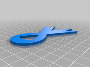 cancer ribbon basic 3d print model - Mito3D