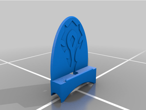 phone charger stand horde gaming 3d print model - Mito3D