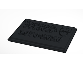 negro pantera wakanda placa qepd Pantera negra maravilla Chadwick boseman mcu 3d print model - Mito3D