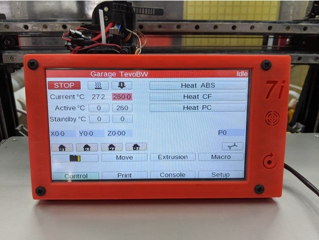 duo panneau 7i pied Cas gaine rj11 câble duet3d paneldue 3D print model - Mito3D