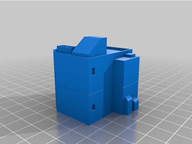 remix building 1 american mecha buildings 3D print model - Mito3D