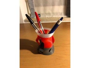 twistntear art flower vase pen holder 3d print model - Mito3D