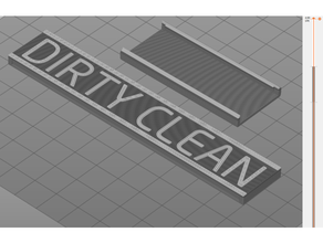 dishwasher dirty clean sign embedded magnets magnet magnetic multicolor 3d print model - Mito3D