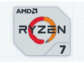 amd Ryzen badge 3d print model - Mito3D