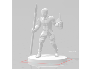 Gladiatore maschio 1 oplita dnd miniatura miniature 28mm 3d print model - Mito3D