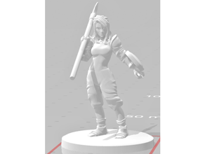 gladiator female 3 dnd miniature miniatures 28mm 3d print model - Mito3D