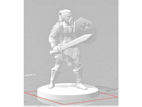 gladiador masculino 3 dnd miniatura miniaturas 28mm 3d print model - Mito3D