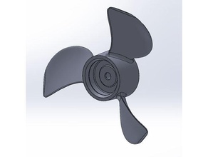 propeller efoil 161mm 65161 flipsky motor 3d print model - Mito3D