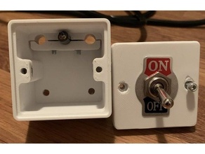 interruptor caixa dual fornecem 5 cm cubo 3d print model - Mito3D