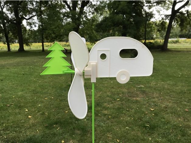 remolque viento hilandero juguete cometa viaje molinete zumbando molino 3D print model - Mito3D