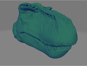 t-rex head sculpt dino dinosaur 3d print model - Mito3D