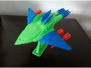 Jet combattente equilibrio piedistallo 3d print model - Mito3D