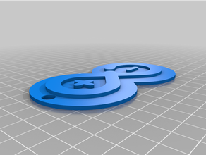 caballeros logo llaveros 3d print model - Mito3D