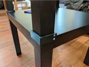 ikea tabela empilhador canto braçadeira 6 parafuso buracos 3d print model - Mito3D