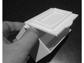 hinged box card-label slot covid edition lid storage 3d print model - Mito3D