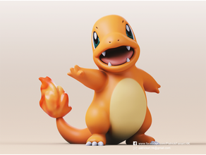 charmander pokemon lindo 3d print model - Mito3D